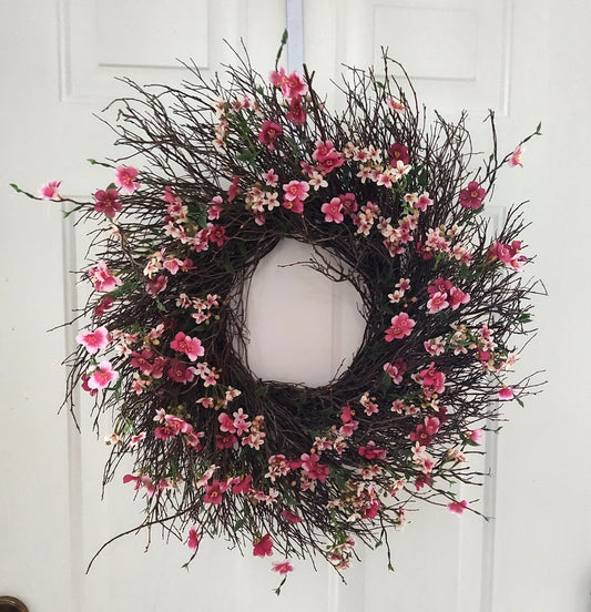 Cherry Blossom Twig Wreath